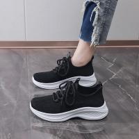 Zapatillas de deporte a la moda para mujer, zapatos informales de malla transpirable con tejido de mosca, suela suave hueca, para exteriores - details 21