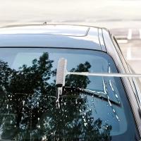 Limpiador de ventanas de escurridor 2 en 1, cepillo de limpieza de postes retráctiles, herramienta de limpieza de escurridor de vidrio para puerta de vidrio de ducha de coche, 1 ud. - details 2