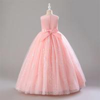 Vestido largo de lujo brillante y suave con bordado de cuentas para Navidad 2024, para niñas de 4 a 14 años, desfile, vestidos de dama de honor para boda. - details 21