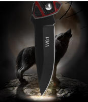 Navaja Plegable Cuchillo Multiusos para Camping y Picnic Hojas de Acero Inoxidable Negro Cubiertas - details 1