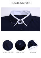 Caumanl-camisa de negocios para hombre, camisa de manga corta con botones, cuello vuelto, informal, ropa de verano, talla europea - details 9