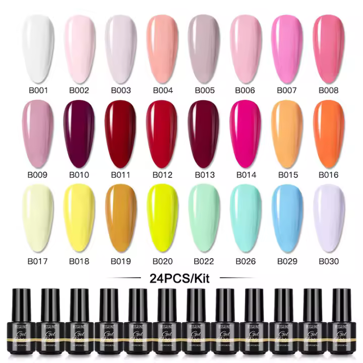 Rosalind-Juego de esmaltes en Gel para uñas, set de 4/6/8 piezas, color clásico, semipermanente, para manicura, Base mate, capa superior - 1