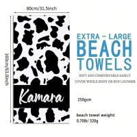 Toalla de playa con nombre personalizado, toallas de viaje ligeras, mochilero, absorbente, de secado rápido, venta de verano, pedido al por mayor para invitados de boda - details 1