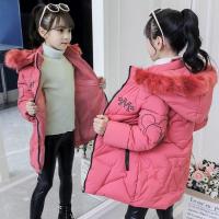 Chaqueta De Invierno Para Niñas Con Estampado De Letras Cálido Con Capucha Desmontable Protección Contra El Viento Ropa De Moda Para 4-12Años Talla Verdadera Material COTTON Y POLYESTER - details 1