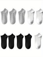 1/3/5/10 Pares de Calcetines Básicos para Barco - Cómodos y Transpirables, Tejido Suave y Duradero, Lavables en Máquina, Negros/Gris/Blancos para Uso Diario Casual, Regalos del Día del Trabajo y Acción de Gracias - details 2