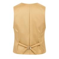 Chaleco de traje de Color puro para hombre, chaleco de negocios ajustado de un solo pecho, chaleco Formal con cuello en V para hombre, chaleco para hombre - details 19
