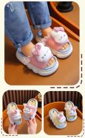 Suelo de cuatro estaciones de suela gruesa antideslizante para el hogar de lino para niños para zapatillas Diseño de princesa - details 10