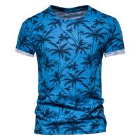 Novedad de verano, camiseta estampada, camisa de fondo para hombre con cuello redondo a la moda, top informal para hombre - details 19