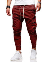 Pantalones largos deportivos informales con cordón tridimensional, ajuste holgado y cansado, - details 6