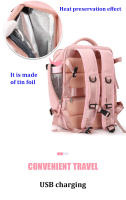 Mochila de viaje para mujer y niña, morral escolar de negocios de 15,6 pulgadas para ordenador portátil con bolsa de zapatos ind - details 11