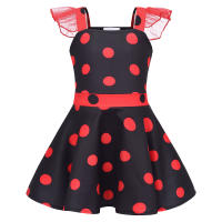 Vestido corto de dibujos animados para niños, traje con estampado de lunares, línea A, fiesta de Halloween, Cosplay de Noche - details 8