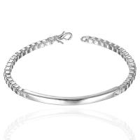 Pulsera de cadena de plata de 8 pulgadas de largo y 4 mm de ancho para hombres y mujeres - details 5