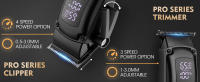 Cortapelos Profesional para Hombres, Cortapelos 3 en 1, Recortador de Barba y Afeitadora Eléctrica con Pantalla LED, Kit de Aseo Inalámbrico para el Hogar, Viajes, Peluquero, Regalo Ideal para Él - details 1