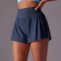 Pantalones cortos deportivos transpirables de cintura alta para mujer, pantalón corto para correr, gimnasio, doble cara, antibrillo, informales, atléticos - details 6
