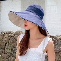 Sombrero de Sol Con Protección solar de Ala Ancha Simple, Protección UV de Color sólido, Sombrero de Pescador para Mujer, Viseras de doble cara, Sombrero de Cubo para senderismo al Aire Libre - details 3