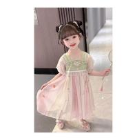 Hanfu-falda glutinosa súper inmortal de manga corta para niña, falda glutinosa súper inmortal de estilo fino para bebé, verano 2025 - details 15