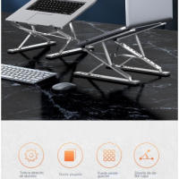 Soporte de aleación de aluminio de doble capa para portátil soporte de refrigeración soporte de almacenamiento de estante elevad - details 1