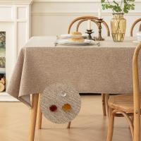 Mantel Rectangular 3 en 1 Impermeable-Antimanchas-Antipolvo Estilo Minimalista Sofisticado para Mesas de Centro y Cena Decoración Moderna con Textura de Algodón y Lino Fácil Mantenimiento - details 7