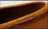 Zapatos Lazy Bean para hombre, cuero genuino de un solo pie, zapatos de cuero de vestir de negocios tejidos a mano - details 5