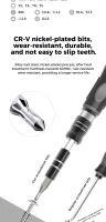 Set de Destornilladores de Precisión 48 en 1 Portátil Kit de Herramientas Manuales Bit Magnético Pequeño para Reparación de Móviles Xiaomi PC Reloj Hecho de Acero Chromo-Vanadio Material de Hogar DIY - details 3