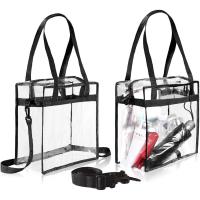 BAGAIL Bolsas Transparentes Aprobadas por el Estadio Bolso de Mano Transparente con Cierre de Cremallera Bandolera Bandolera con Correa Ajustable - details 67