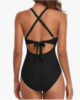 Nueva bolsa suave de una pieza traje de baño cruzado bikini con tirantes en la espalda traje de baño ajustado - details 26