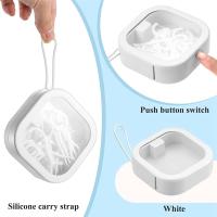 Organizador portátil de lazos para el pelo, contenedores de almacenamiento de accesorios para el cabello, soporte apilable para corbatas, alfiler, hisopo de algodón, 4 piezas - details 2