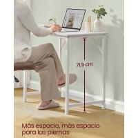 Mesa de Trabajo Pequeña Industrial Ideal para Teletrabajo, Estudio, Dormitorio 60 x 135 x 76cm - details 51