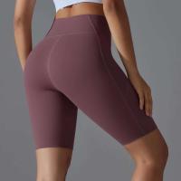 Bolsillos de yoga Secado rápido Correr Ciclismo activo Entrenamiento Gimnasio Pantalones cortos Fiess Cintura alta - details 15