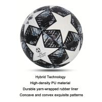 Balón De Fútbol Estándar N. °   5, Balón De Fútbol Inflable Para Competición Y Entrenamiento En Interiores Y Exteriores, 1 unidad - details 0