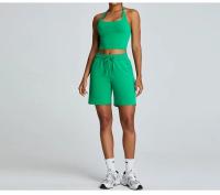 Pantalones cortos deportivos informales para mujer, ropa exterior de secado rápido, con cordón, para correr y Fitness - details 6
