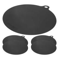 Alfombrilla protectora de inducción eléctrica, antideslizante almohadilla de silicona, cubierta protectora contra arañazos, alfombrilla con aislamiento térmico, color negro, paquete de 5 unidades - details 1