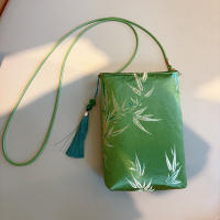 Nueva bolsa de teléfono móvil con bordado de cuerpo cruzado de brocado chino - details 3