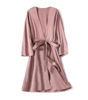 Bata de satén para mujer, lencería íntima, ropa de dormir sedosa, regalo de boda nupcial, bata de baño tipo kimono informal, camisón Sexy - details 8