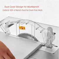 Cubierta protectora antipolvo para sierra de mesa, soporte Universal, enrutador de madera, herramienta dispensadora de carcasa de seguridad, protector de polvo transparente - details 9