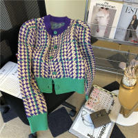 Cardigan de Punto con Mil Aves Coloridas Moda Retro de Otoño-Invierno para Mujeres - details 6