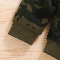 Conjunto de Ropa de Bebé Niña de Algodón Sólido Romper de Manga Corta con Letras Camuflajes - details 7