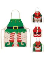 Decoraciones navideñas para el hogar, delantal de Papá Noel, regalo de Año Nuevo, 68x55cm, 1 unidad - details 0