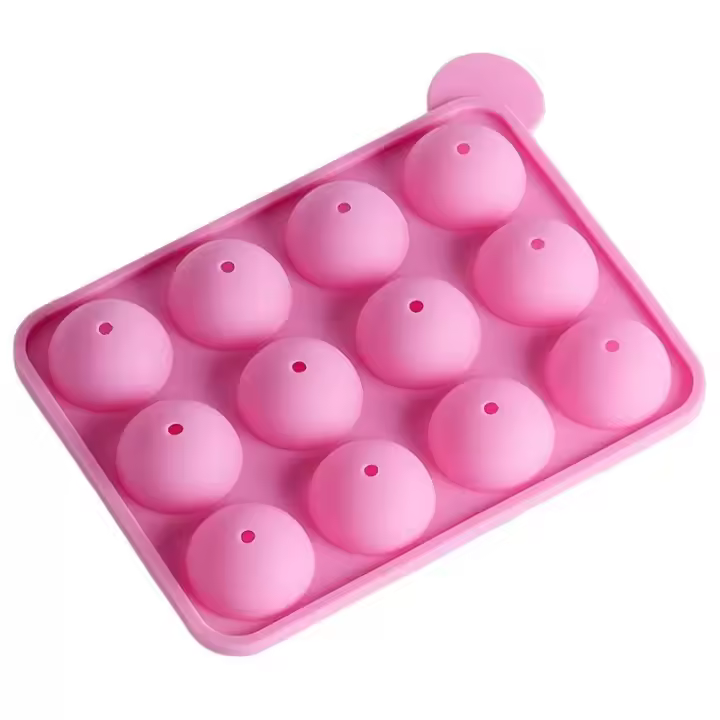 Molde para paletas de silicona de 12 orificios, moldes para pasteles con bolas de hielo y gelatina de Chocolate, molde reutilizable para postres horneados, molde antiadherente, herramientas de cocina - 1