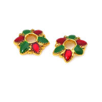 Tapetes de Flores de Brasso Dorado 18K 30PCS Accesorios de Joyería DIY de Alta Calidad - details 2