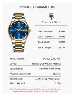 Reloj de Pulsera de Acero Inoxidable de Cuarzo Automático Función de Fecha Resistente al Agua - details 7