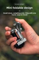 Estufa plegable para exteriores, mini camping de aleación ultraligera, para senderismo, estufa de gas portátil para exteriores - details 2