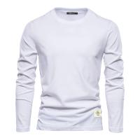 100% algodón Camiseta de manga larga para hombre Camisetas casuales para hombre de primavera sólida Tops masculinos de alta calidad Ropa clásica Camisetas de hombre - details 6
