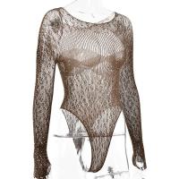 Mameluco Ustado ropa de mujer transparente de manga larga, top, camiseta de diamantes artificiales brillantes, mono de fiesta y club, - details 4