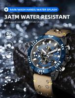 Reloj militar MEGIR de lujo de primera marca con cronógrafo deportivo, reloj de pulsera de cuarzo luminoso resistente al agua a la moda, reloj Masculino - details 11