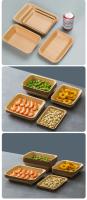 Plato desechable para barbacoa, bandeja, plato comercial, bandeja Rectangular Kraft, vajilla, bandeja de papel para comida, 100 Uds. - details 5