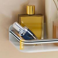 Estante de almacenamiento para baño sin perforaciones, estante cuadrado para champú montado en la pared, colgador de pared flotante sin taladro para almacenamiento de maquillaje - details 11