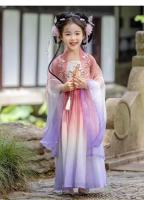 Hanfu-vestido de princesa china para niña, bordado súper inmortal, conjunto de verano de estilo Tang para primavera y otoño - details 20