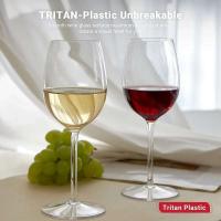 Copas de Vino de Plástico Tritan Premium MICHLEY Transparentes, Desechables, Ideales para Hogar, Camping, Fiestas Paquete de 2/4/6 - details 2