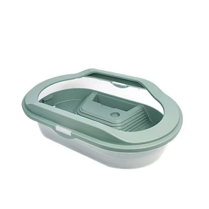 Práctico multifunción desmontable con isla de tomar el sol, tanque de plástico para tortugas, casa para reptiles, hábitat para reptiles, caja de alimentación para tortugas - 1
